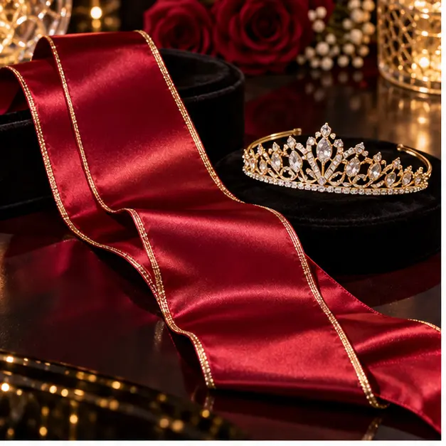 Representative generated sash and tiara keepsake set for prom sourcing.